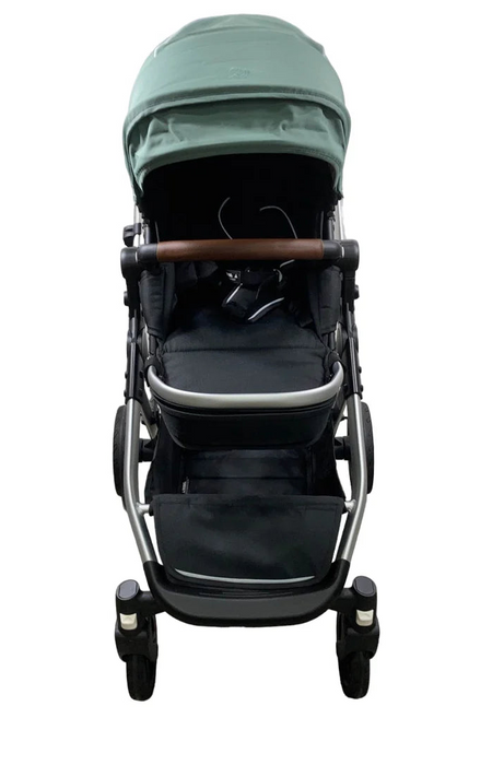 Mockingbird Single to Double 2.0 Stroller, 2025, Sage, Silver With Penny Leather, Watercolor Drops