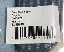 Shop Tiny Kind Burp Cloth 4 Pack, Bicycle at GoodBuy Gear