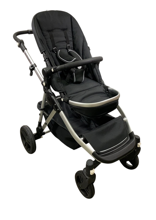 Shop Mockingbird Single to Double 2.0 Stroller, 2024, No Canopy, No Canopy, Silver With Black Leather at GoodBuy Gear