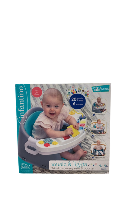Shop Infantino Music & Lights 3-in-1 Discovery Booster, Teal at GoodBuy Gear