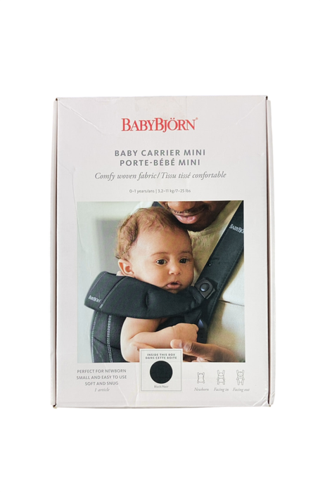 Shop BabyBjorn Baby Carrier Mini, Black Woven at GoodBuy Gear