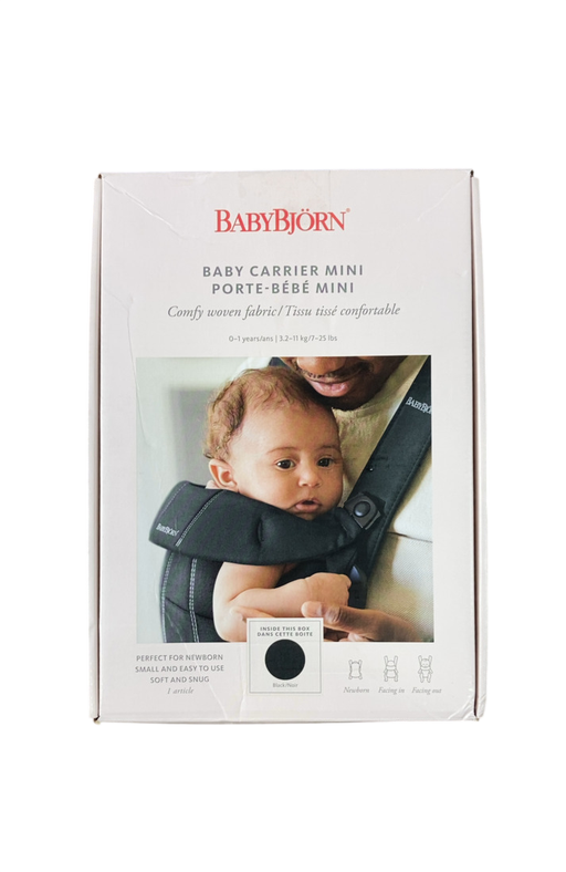 Shop BabyBjorn Baby Carrier Mini, Black Woven at GoodBuy Gear