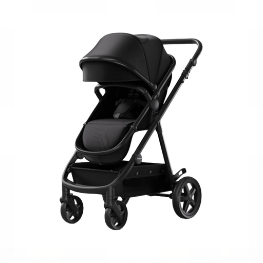 Shop Mompush Meteor 2 Stroller, 2026, Black, Black Frame at GoodBuy Gear