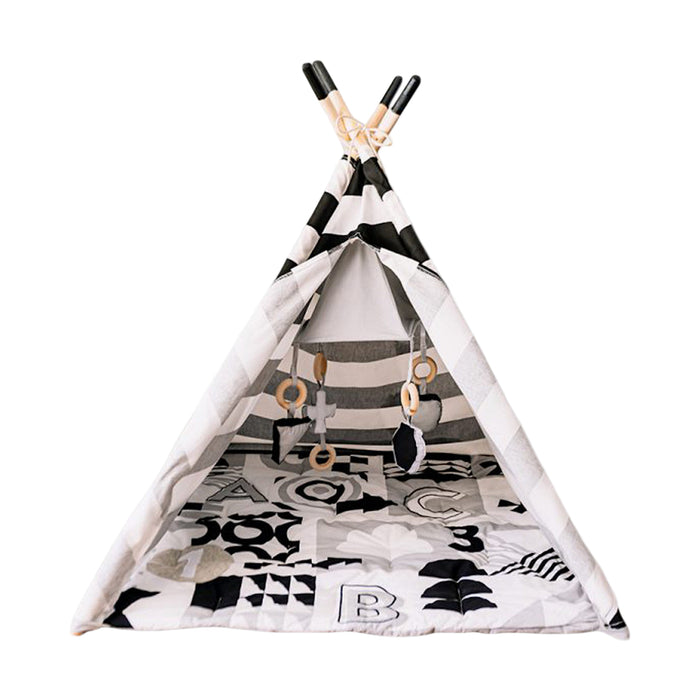 Wonder and Wise Baby Activity Tent, ABC Striped