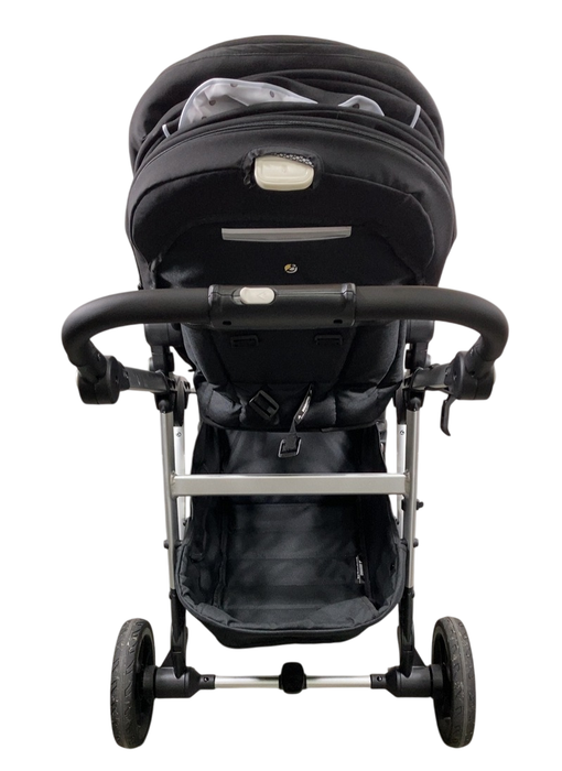 Shop Mockingbird Single to Double 2.0 Stroller, 2024, Black, Silver With Black Leather, Watercolor Drops at GoodBuy Gear