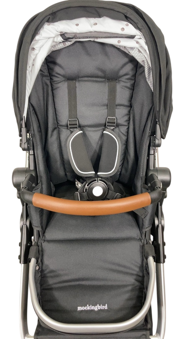 Shop Mockingbird Single to Double 2.0 Stroller, 2025, Black, Silver With Penny Leather, Watercolor Drops at GoodBuy Gear