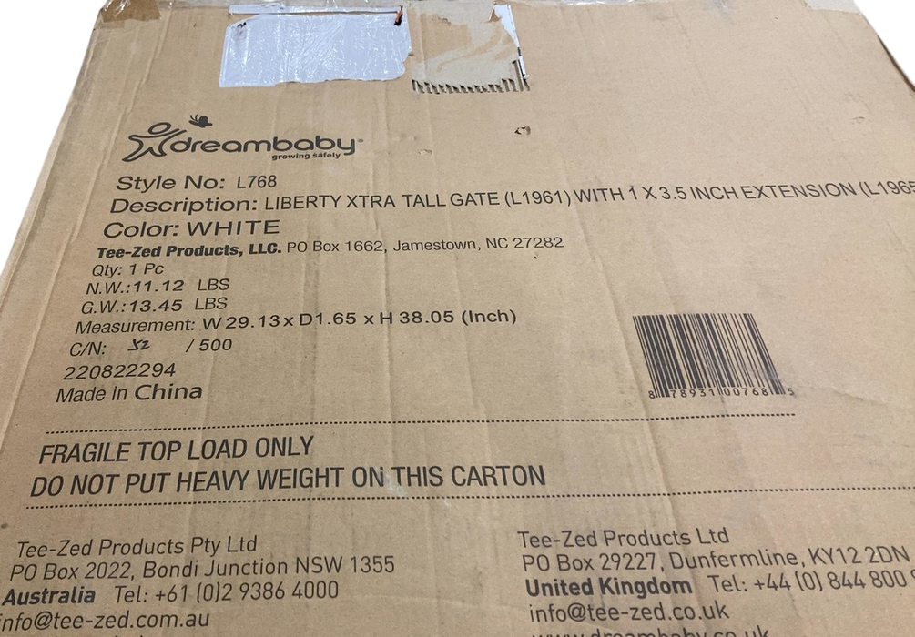 Shop Dreambaby Liberty Gate (with 1 Extension), L768 at GoodBuy Gear