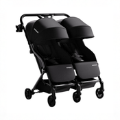 Shop Mompush Lithe Double Stroller, 2025, Black at GoodBuy Gear