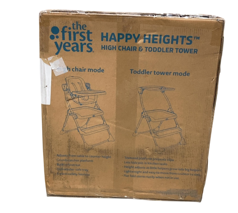 Shop The First Years Happy Heights High Chair & Toddler Tower, Grey at GoodBuy Gear