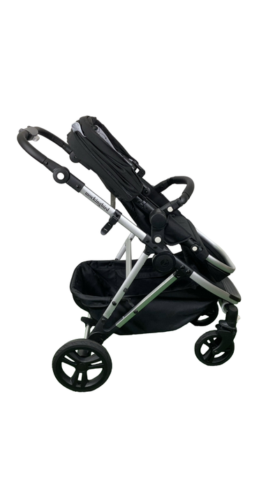 Shop Mockingbird Single 2.0 Stroller, 2024, Black, Silver With Black Leather, Watercolor Drops at GoodBuy Gear