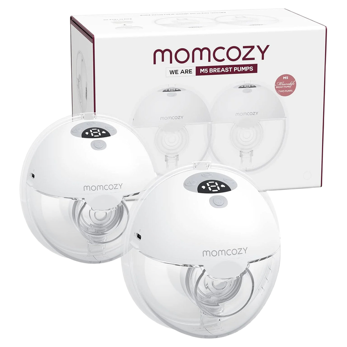 Shop Momcozy All-in-one M5 Double Wearable Breast Pump, Quill Grey at GoodBuy Gear