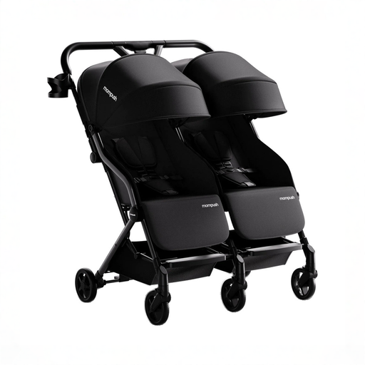 Shop Mompush Lithe Double Stroller, 2026, Black at GoodBuy Gear