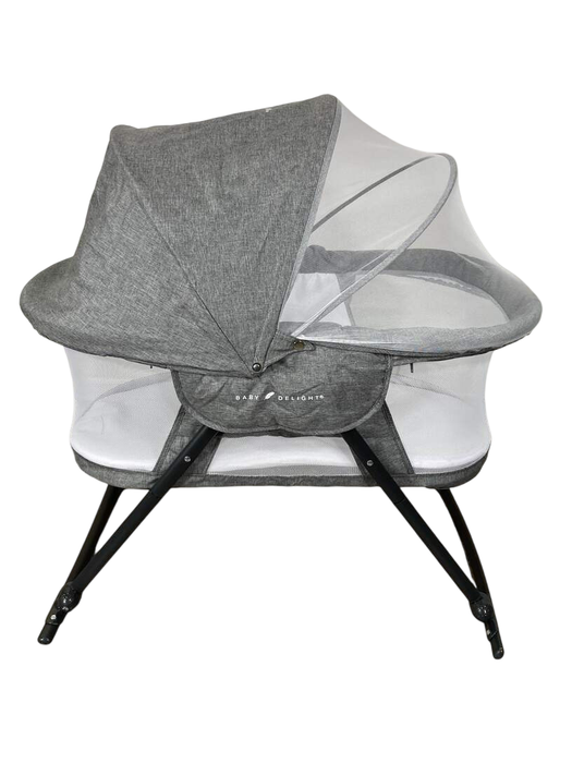 Shop Baby Delight Go With Me Slumber Deluxe Portable Rocking Bassinet, Charcoal Tweed at GoodBuy Gear
