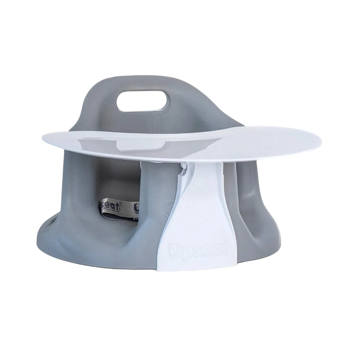 Upseat Baby Floor & Booster Seat with Tray, Grey