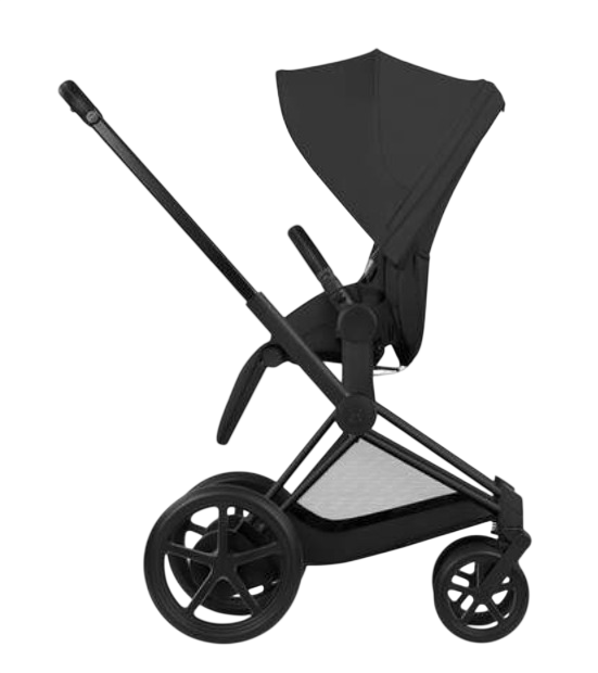 Shop Cybex E-PRIAM Electric Stroller, 2024, Matt Black, Sepia Black, with Battery at GoodBuy Gear