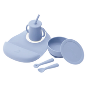 Shop Mockingbird Early Eaters Dishware Set, Sky Blue at GoodBuy Gear