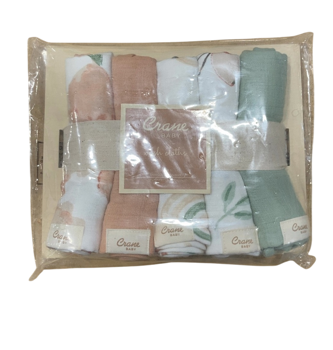 Shop Crane Baby Wash Cloths 5-Piece Set, Parker Pink Floral at GoodBuy Gear