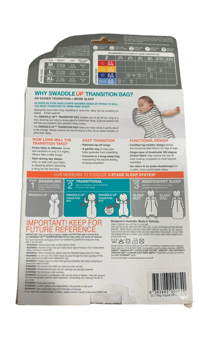 Shop Love To Dream Swaddle Up Transition Original 1.0 Sleep Sack, Medium, Gray at GoodBuy Gear