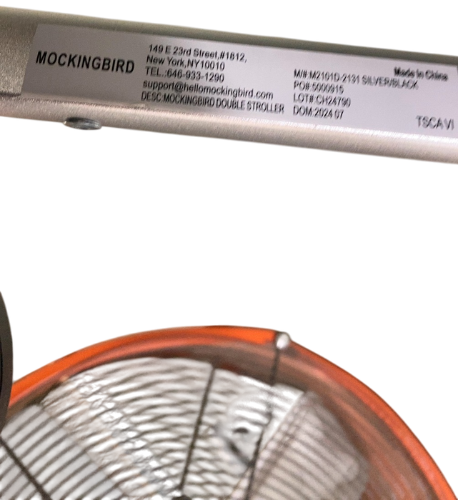Shop Mockingbird Single to Double 2.0 Stroller, 2024, Black, Silver With Black Leather, Windowpane at GoodBuy Gear