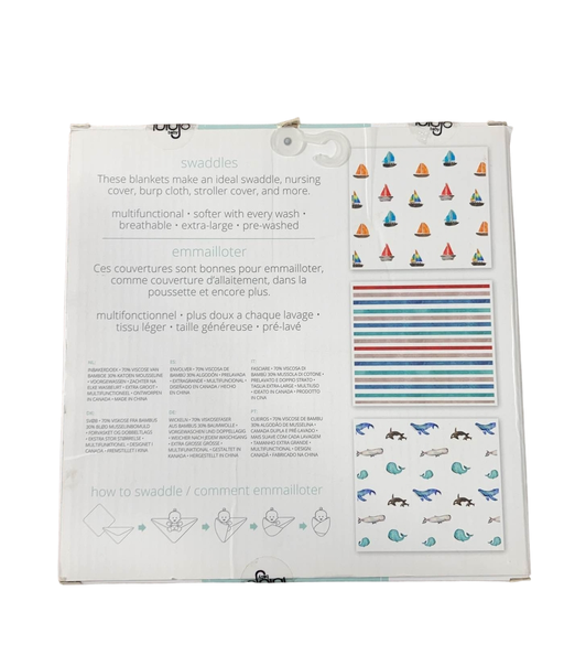 secondhand Lulujo Muslin Swaddle Blankets, 3 Pack