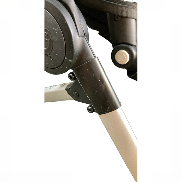 Shop DRAFT - Mockingbird Single to Double Stroller, Sea, Silver with Brown Leather, unknown, Watercolor Drops at GoodBuy Gear