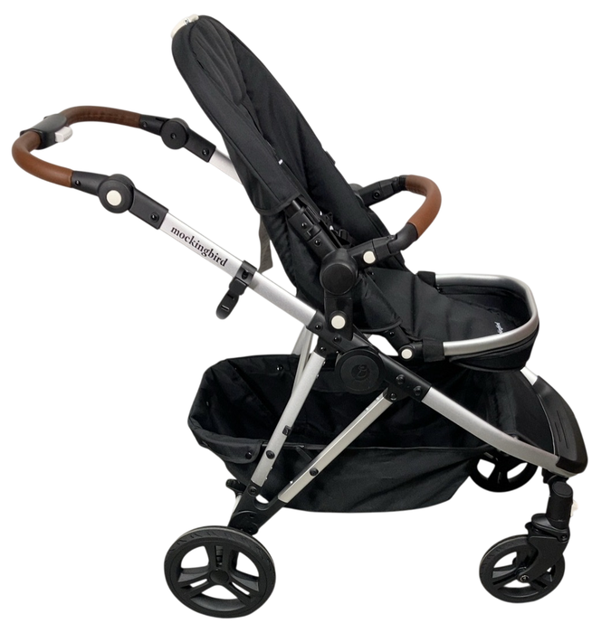 Shop Mockingbird Single to Double 2.0 Stroller, 2024, No Canopy, No Canopy, Silver With Penny Leather at GoodBuy Gear