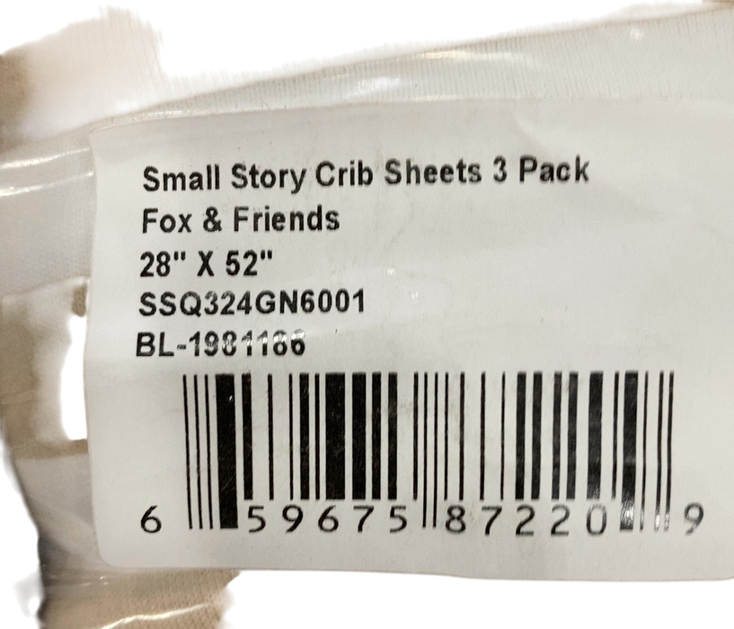 Shop Small Story Organic Cotton Jersey Crib Sheets (3 Pack), Wildly Cute at GoodBuy Gear
