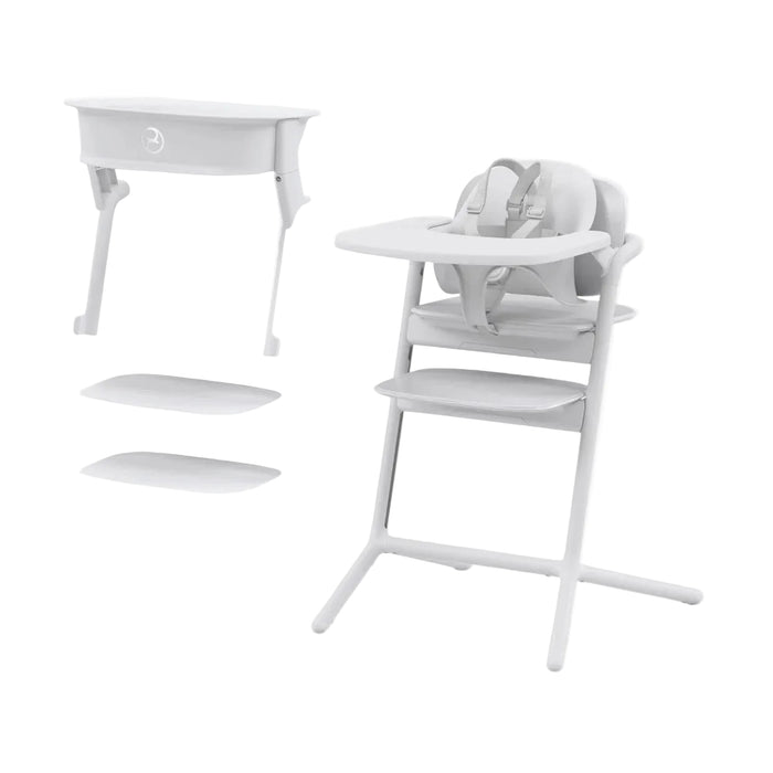 Cybex LEMO 3 in 1 High Chair and Tower Bundle, Sand White