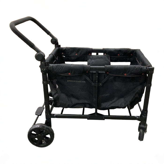 Shop Wonderfold W4 Elite Stroller Wagon, 2025, Black with Red Stitching at GoodBuy Gear