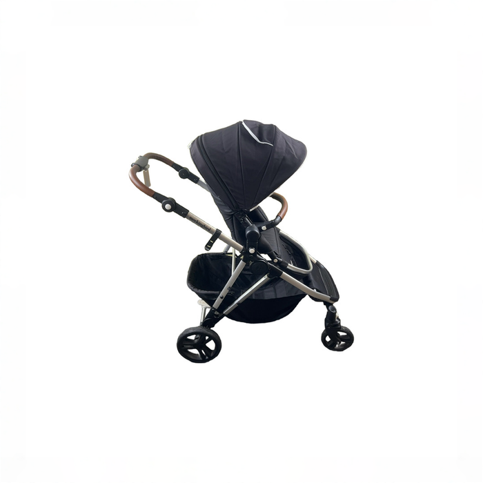 Shop DRAFT - Mockingbird Single to Double Stroller, 2020, Black, Silver with Brown Leather, Watercolor Drops at GoodBuy Gear