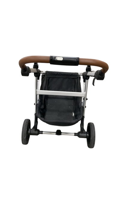 Shop Mockingbird 2.0 Single to Double Stroller Frame, 2024, Silver With Penny Leather at GoodBuy Gear