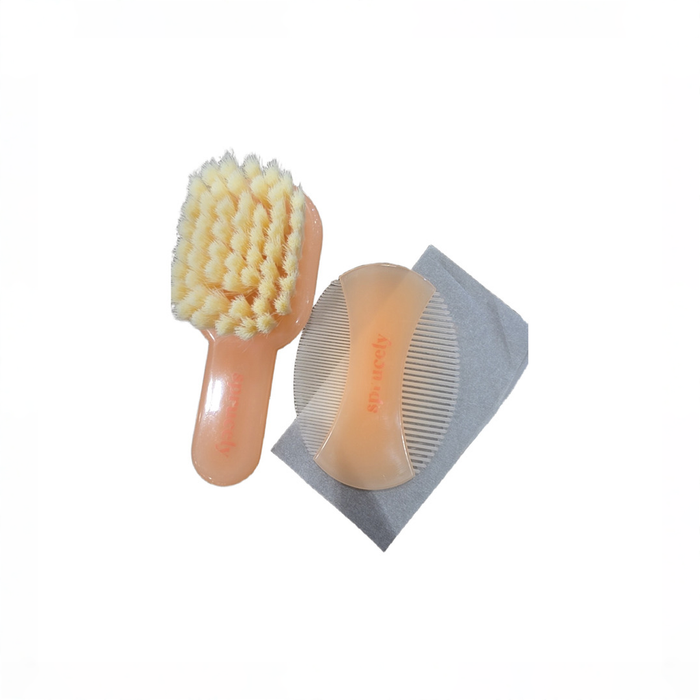 Shop Sprucely Brush And Comb Set, Cantaloupe at GoodBuy Gear