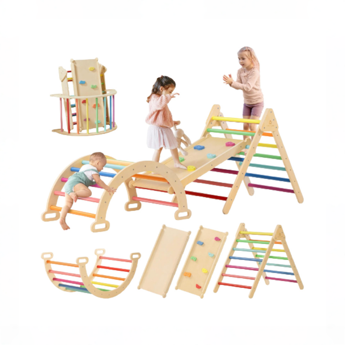 Shop Tiny Land 3-in-1 Montessori Climbing Set, Rainbow at GoodBuy Gear