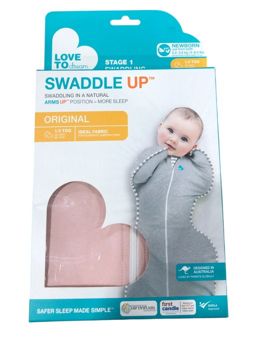 Shop Love To Dream Organic Swaddle UP Original 1.0 Sleep Sack, Newborn, Pink at GoodBuy Gear