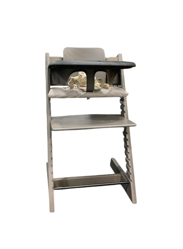 Stokke Tripp Trapp High Chair with Baby Set and Tray, Hazy Grey, Hazy
