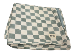 Shop Toki Kids Mega Mat Cover 55"x55", Checker Matcha at GoodBuy Gear