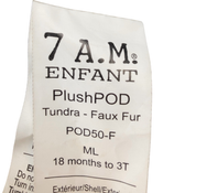 Shop 7 A.M. Enfant PlushPod, Medium/Large 18M-3T, Heather Grey Dark/Arctic Faux Fur Tundra Plush at GoodBuy Gear