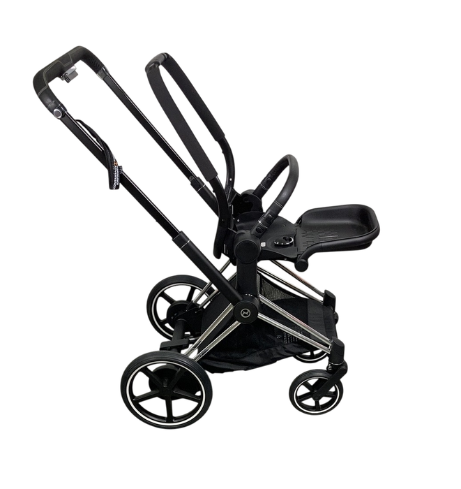 Shop Cybex E-PRIAM Stroller Frame Only, 2021, Chrome With Black Details, without Battery at GoodBuy Gear