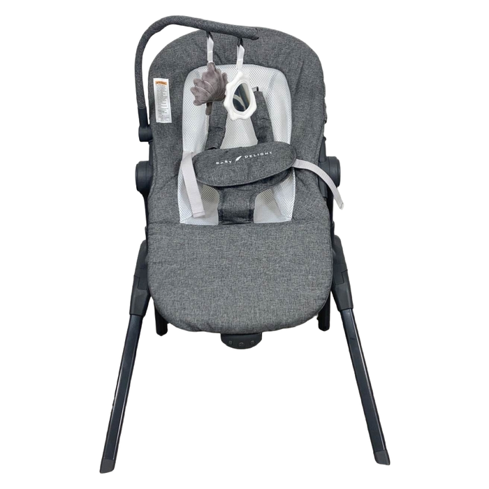 Shop Baby Delight Bloom Soothing Adjustable Lounger, Charcoal Tweed at GoodBuy Gear