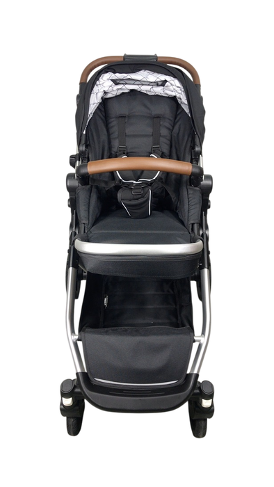 Shop Mockingbird Single to Double 2.0 Stroller, 2024, Black, Silver With Penny Leather, Windowpane at GoodBuy Gear