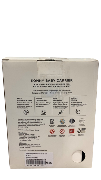 Shop Konny Baby Carrier Flex, Black, M-4XL, SoftBreeze at GoodBuy Gear