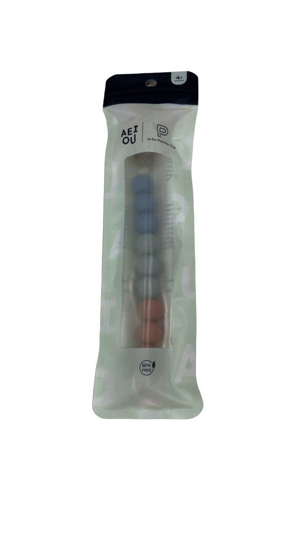 AEIOU Silicone Pacifier Clip, Sky Multi — GoodBuy Gear