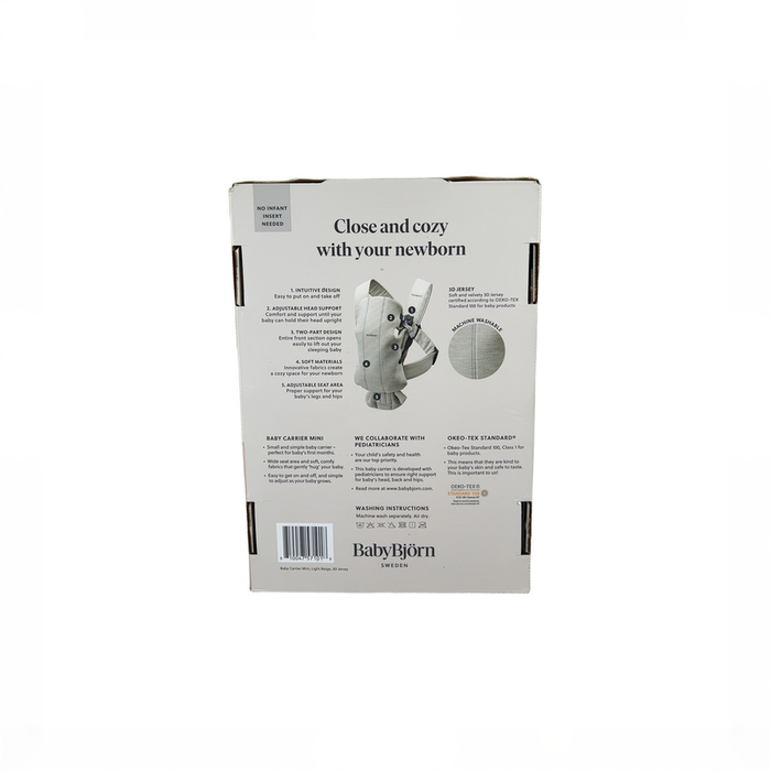 Shop BabyBjorn Baby Carrier Mini, Light Beige 3D Jersey at GoodBuy Gear