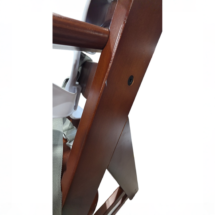 Shop Hauck Alpha+ Adjustable Wooden High Chair Set, Walnut, White Set, Without Cushion at GoodBuy Gear