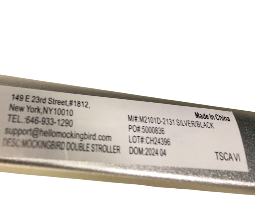 Shop Mockingbird Single to Double 2.0 Stroller, 2024, Black, Silver With Black Leather, Watercolor Drops at GoodBuy Gear