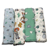 Shop Aden + Anais Cotton Muslin Swaddle, 4 Pack, 44" x 44", Classic Muslin, Toy Story at GoodBuy Gear
