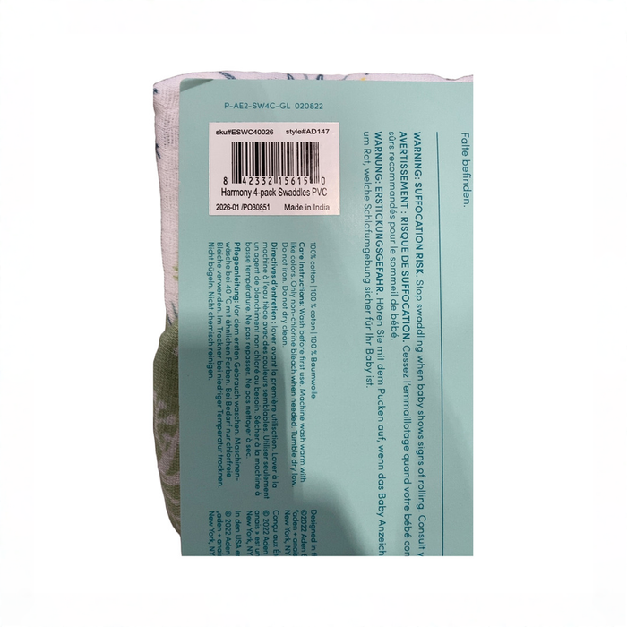 Shop Aden + Anais Cotton Muslin Swaddles Pack of 4, Harmony at GoodBuy Gear