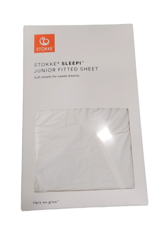 Stokke Sleepi Junior Fitted Sheet, White