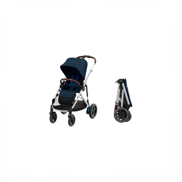 Shop Cybex e-Gazelle S Stroller, 2024, Ocean Blue, Silver at GoodBuy Gear