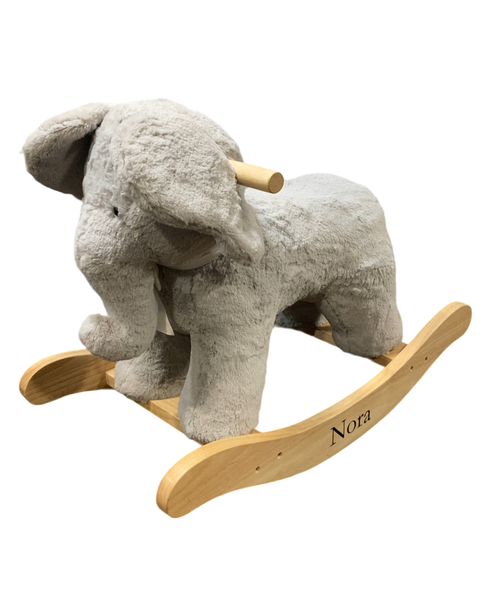 Pottery Barn Rocking Horse Elephant like new Critter shops Rocker gray